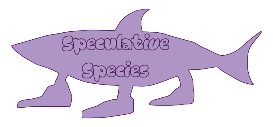 Speculative species; written on a Quadrupedal shark with shoes