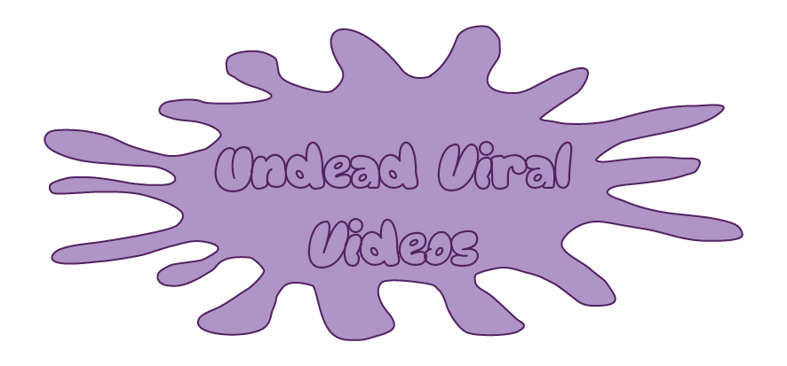 Undead viral videos; written on a lilac splat